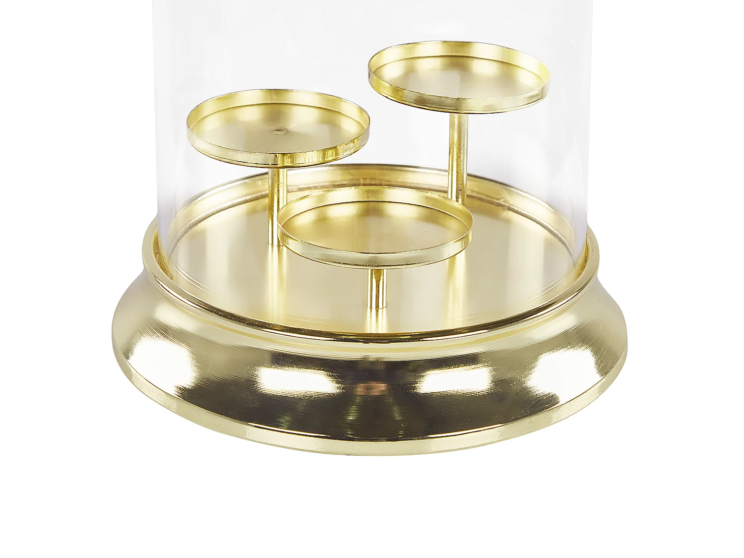 Bougeoir CILEGON Verre 24 cm Doré