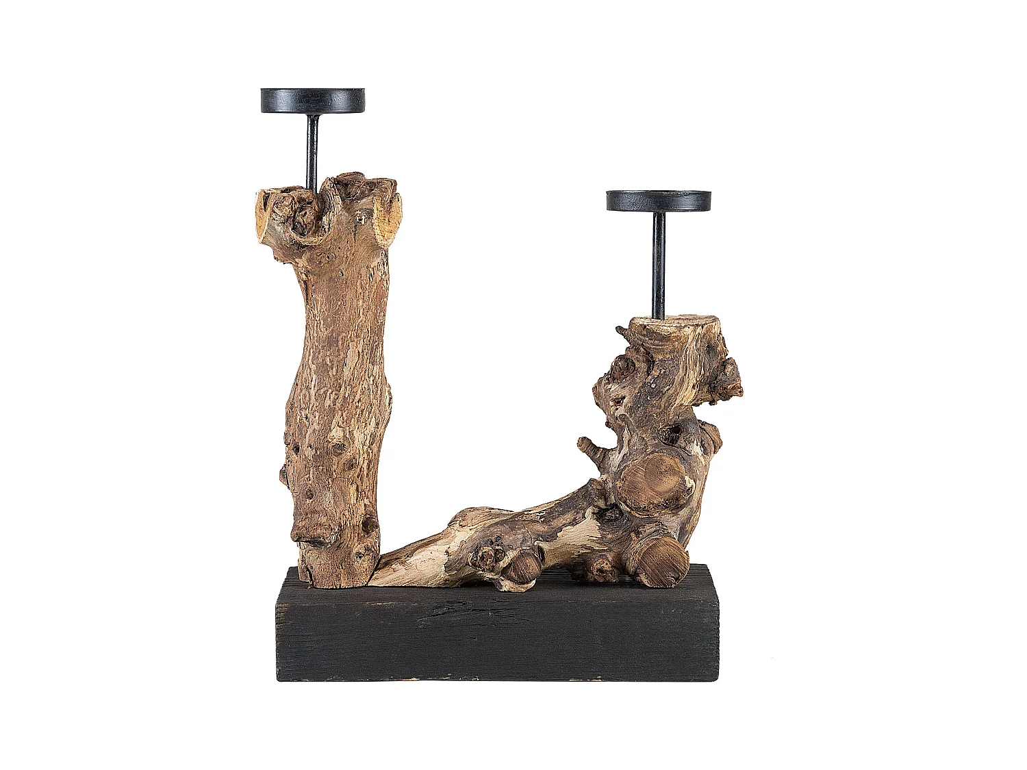 Kandelaar hout lichtbruin FLORES