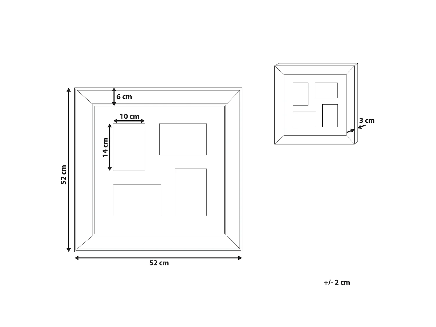 Frame for 4 Photos DABOLA Copper