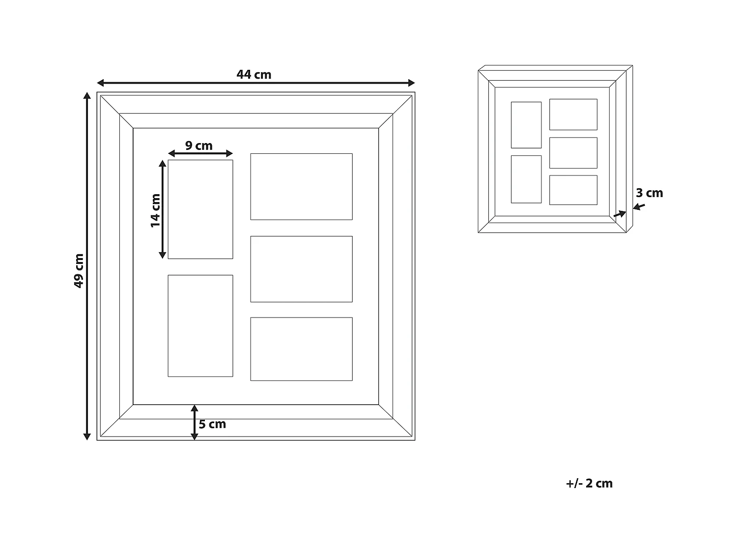 Lijst voor 5 foto's DALABA Zilver