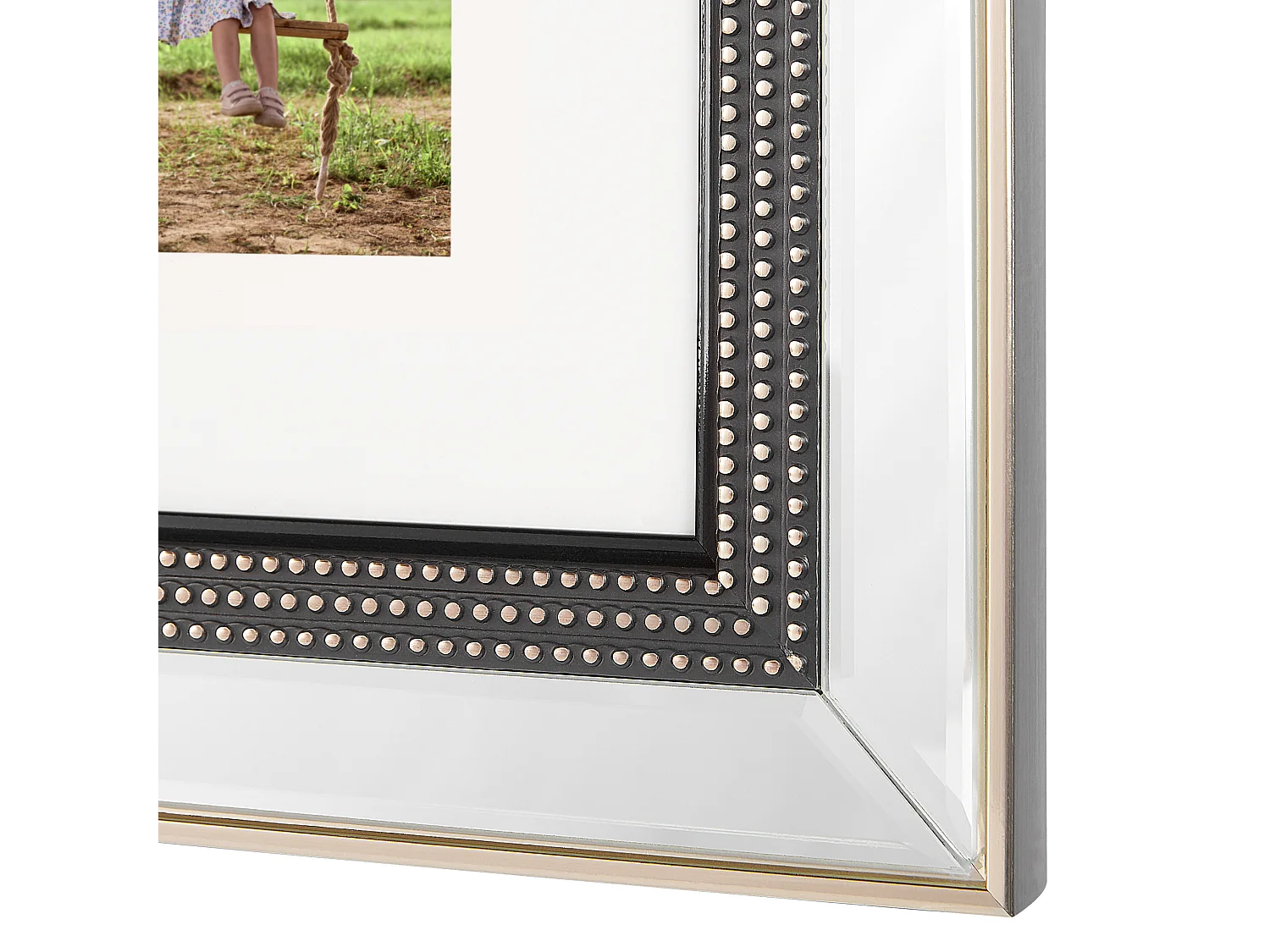 Deko Bilderrahmen Collage aus Kunststoff silber für 5 Fotos 44x49 cm Dalaba