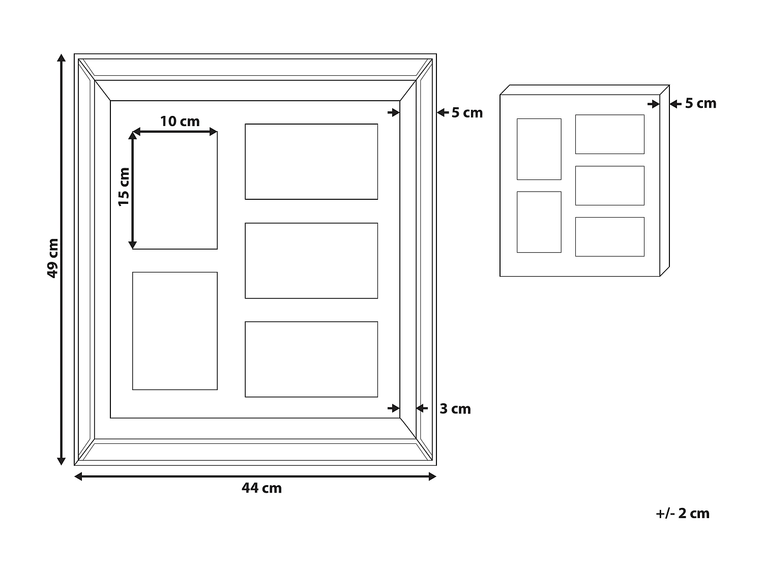 Lijst voor 5 foto's SINTA Zilver