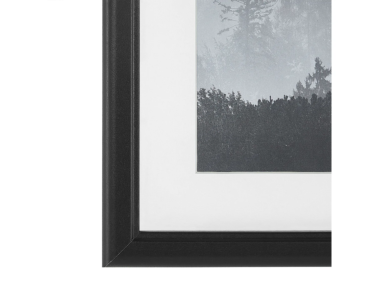 Set of 6 Photo Frames ZINARE Landscape Black