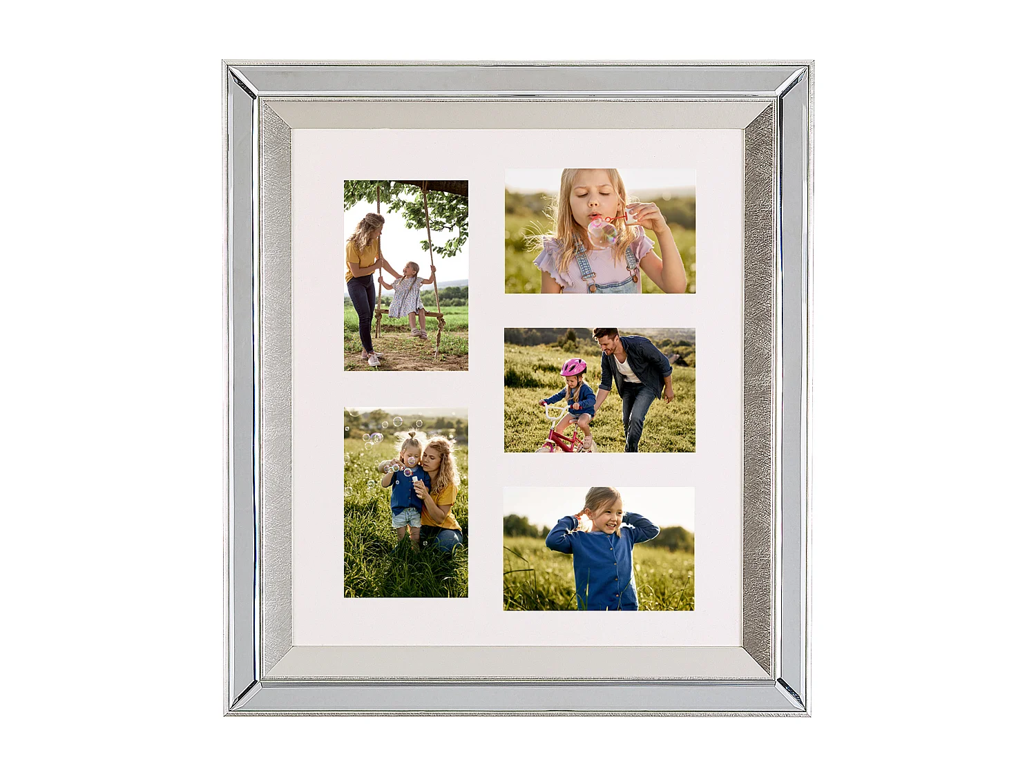 Cadre pour 5 photos MAKENI Argenté