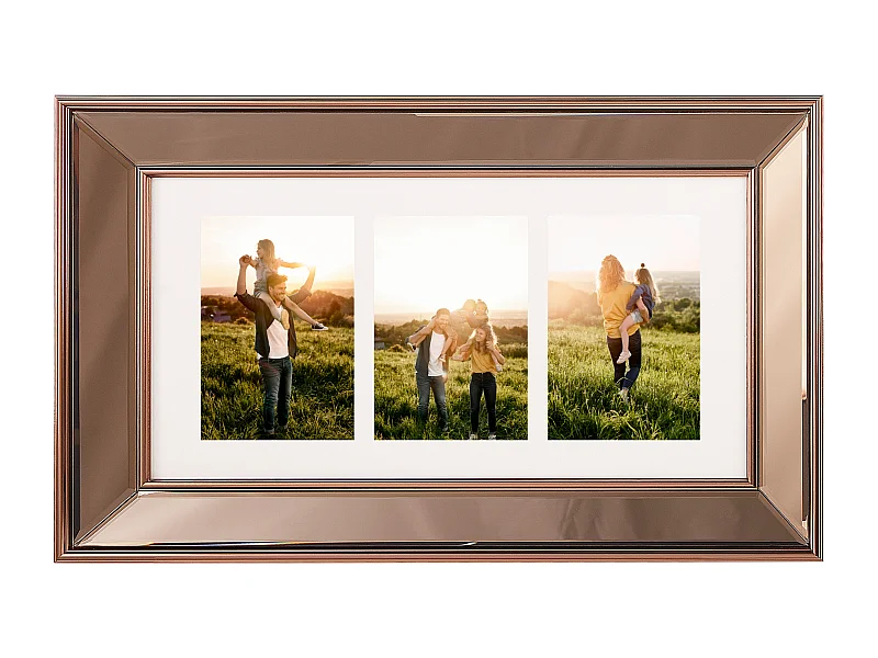 Cadre pour 3 photos DABOLA Cuivré
