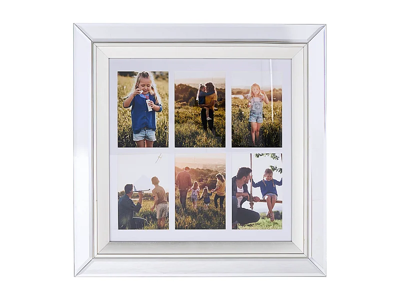 Fotolijst voor 6 fotos zilver MAKENI