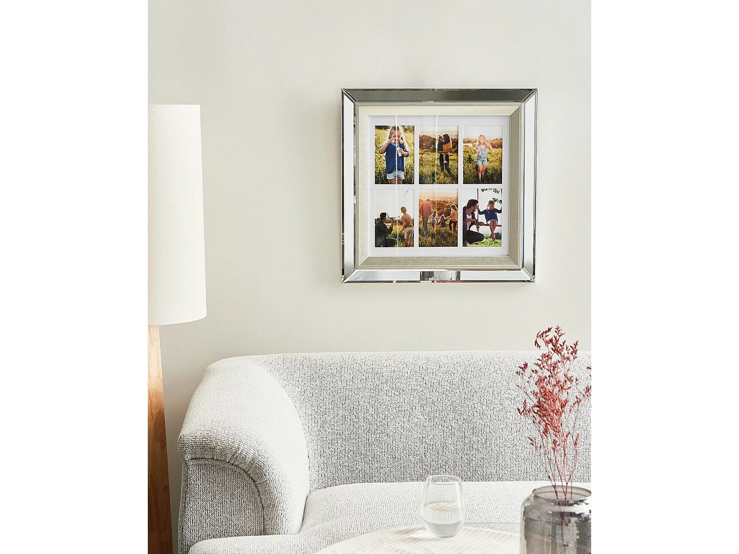 Cadre pour 6 photos MAKENI Argenté