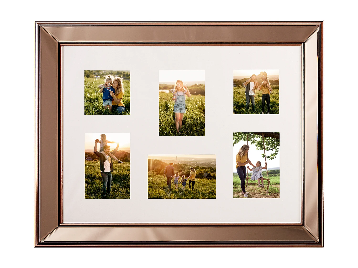 6er-Fotorahmen DABOLA Kupfer