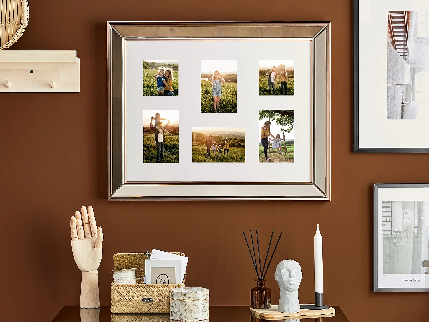 Cadre pour 6 photos DABOLA Cuivré