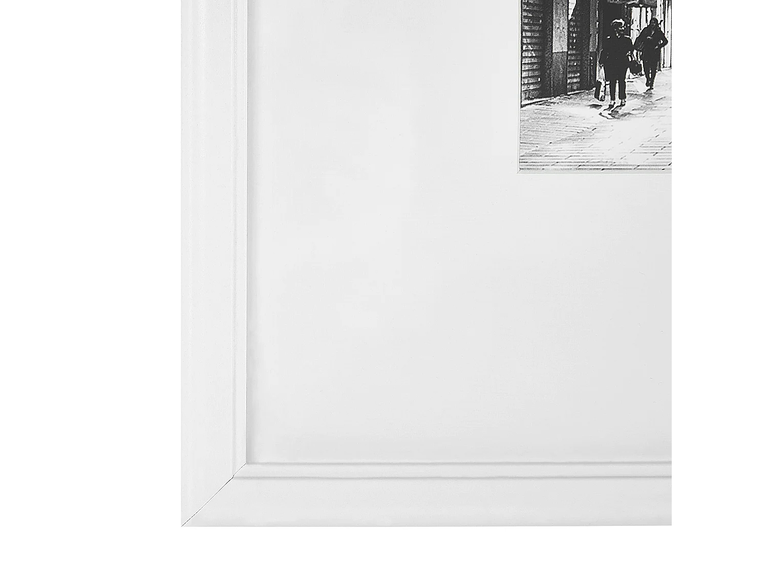 Set of 7 Photo Frames ZINARE Urban Motif White