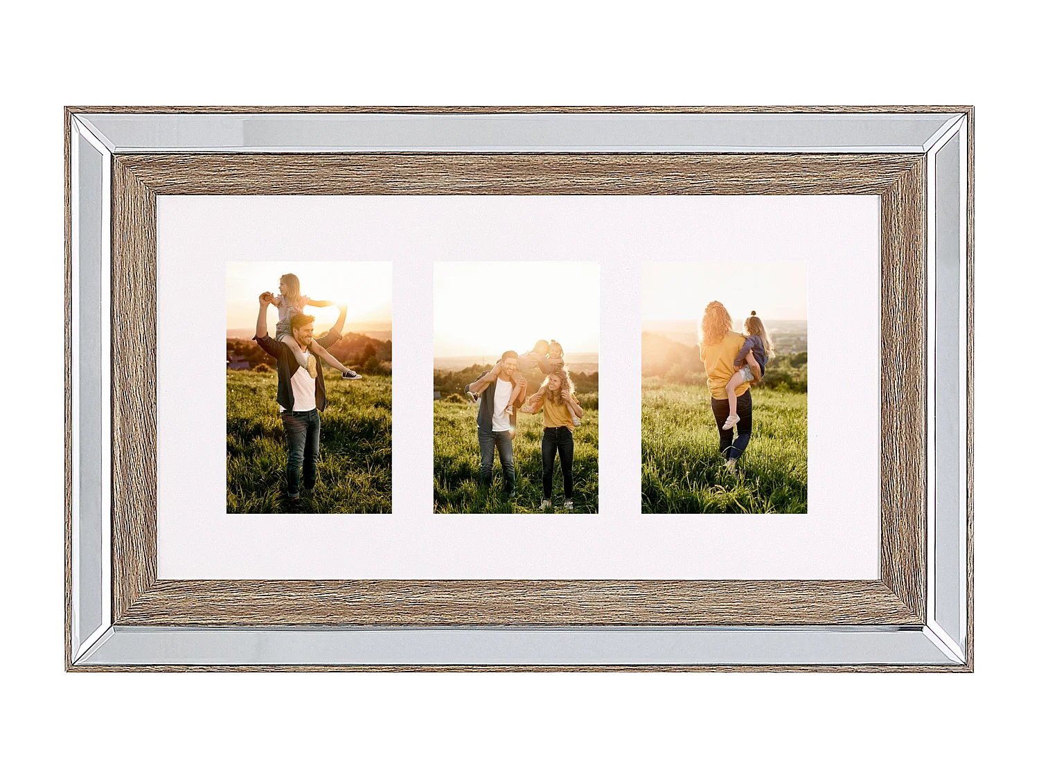 Cadre pour 3 photos SINTA Argenté