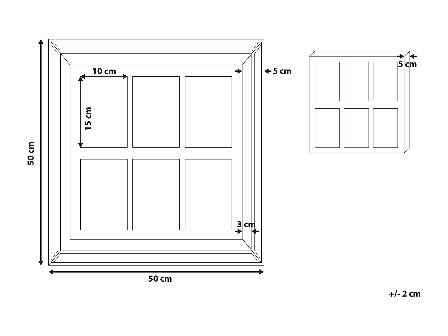 Cadre pour 6 photos SINTA Argenté