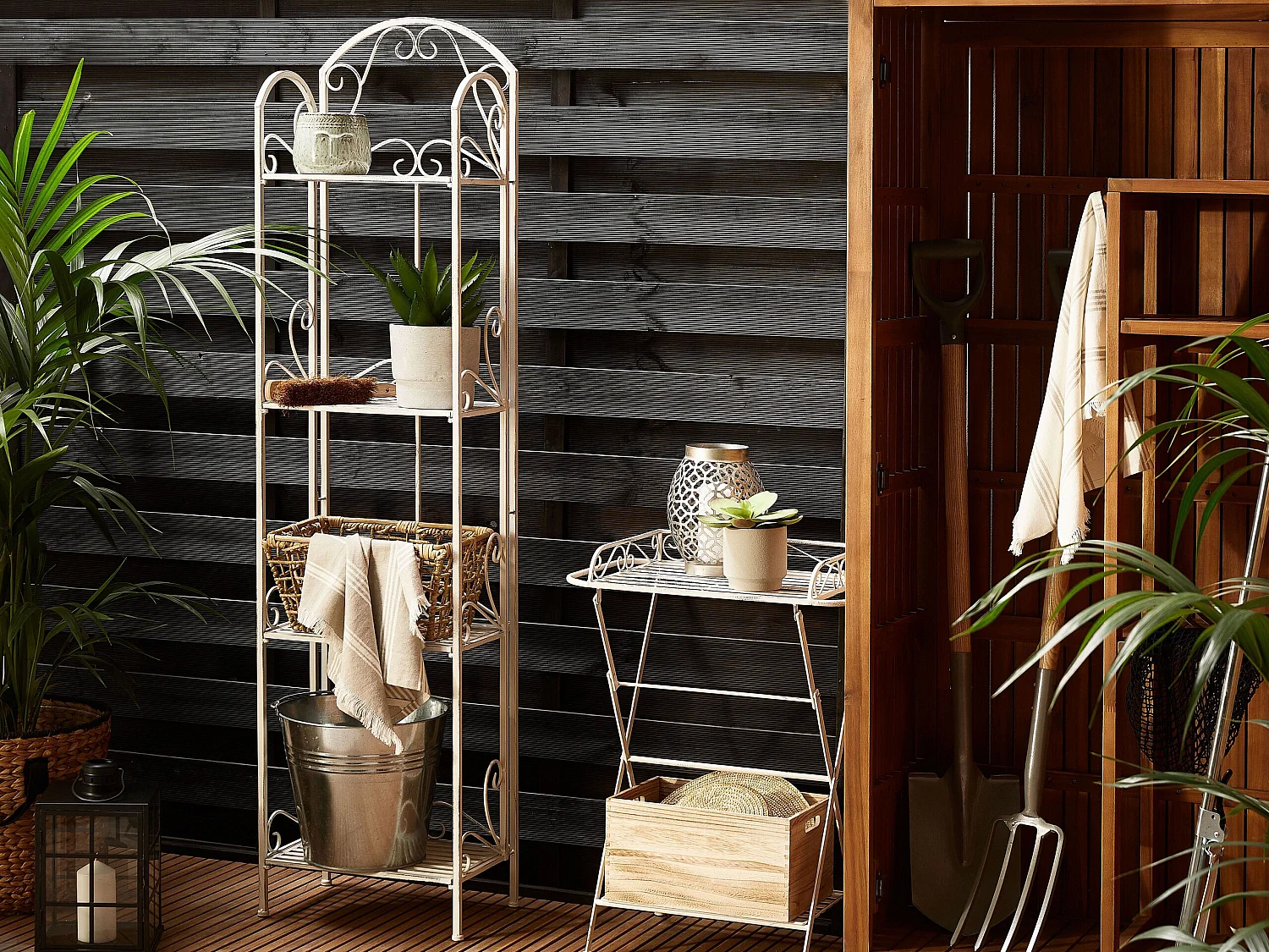 Meuble de rangement VALDIVIA Métal 40 cm 27 cm Blanc