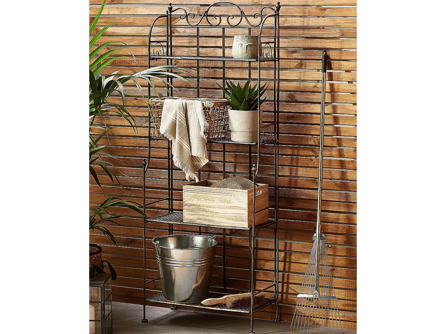 Meuble de rangement ISERNIA Métal 61 cm 29 cm Noir