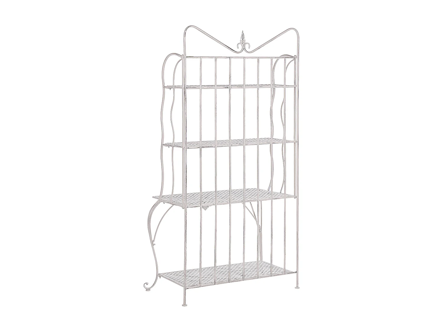 Estante de jardim em metal creme claro com 4 níveis PAVONA