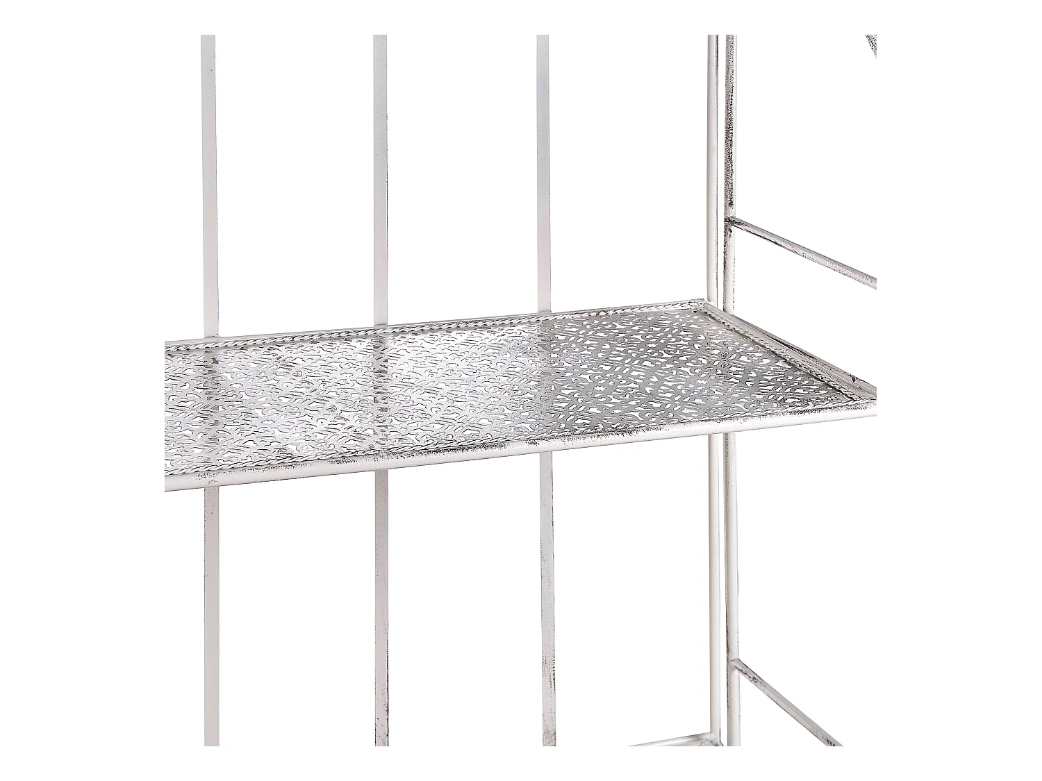 Meuble de rangement PADUA Métal 61 cm 32 cm Blanc