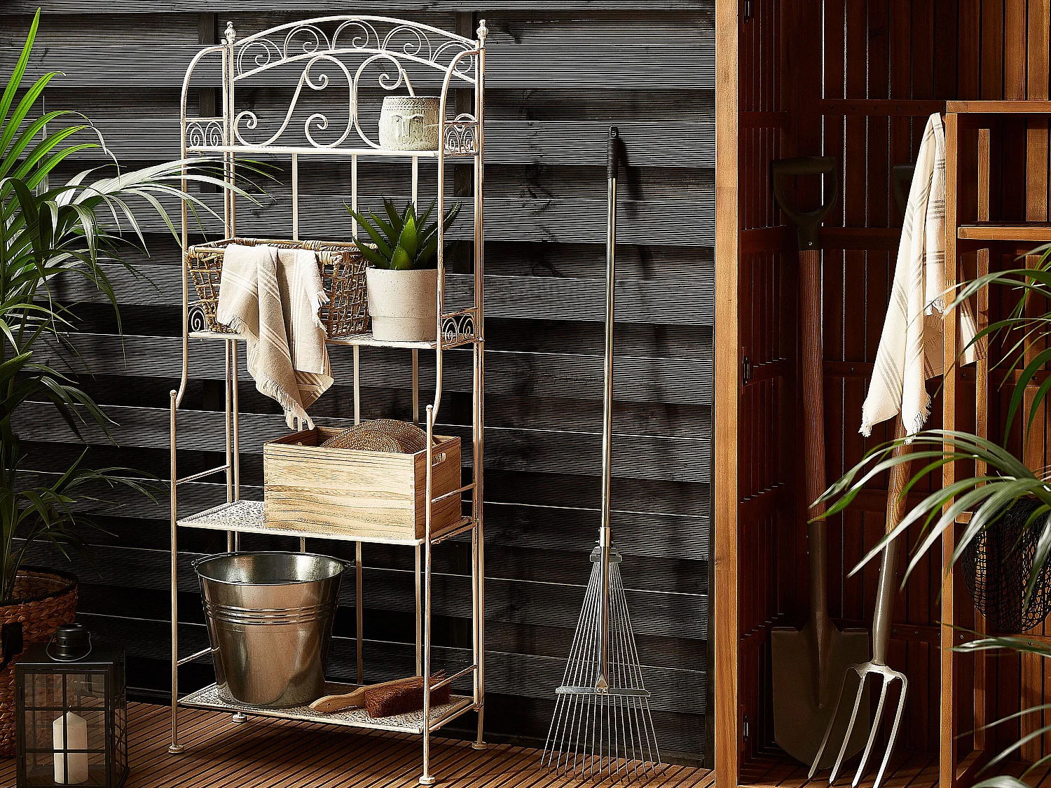 Meuble de rangement PADUA Métal 61 cm 32 cm Blanc