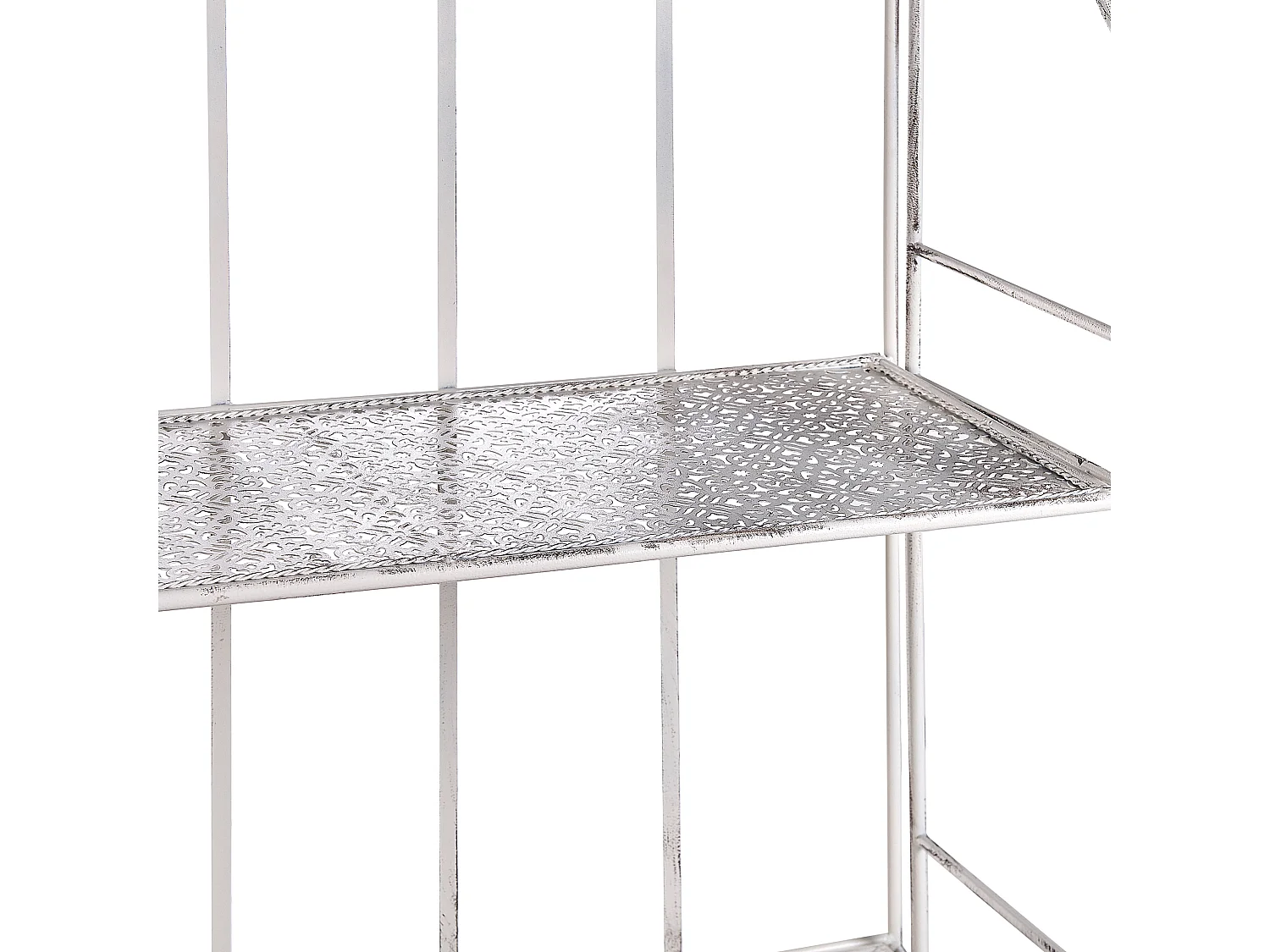 Meuble de rangement PADUA Métal 61 cm 32 cm Blanc