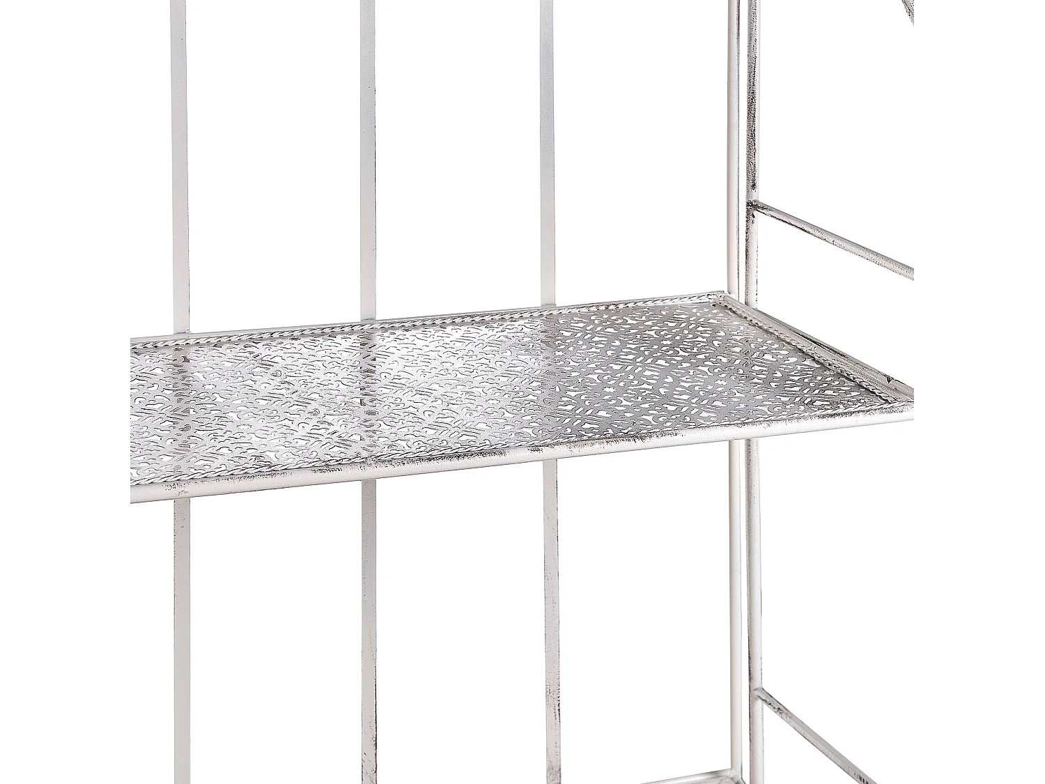 Meuble de rangement PADUA Métal 61 cm 32 cm Blanc