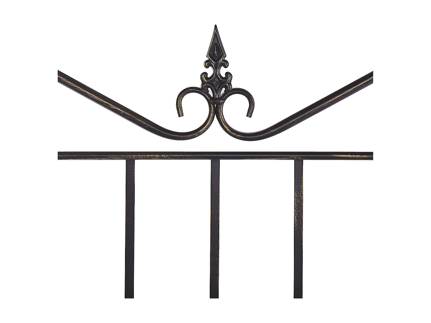 Gartenregal in Schwarz aus Eisen mit 4 Ablageflächen klappbar Pavona