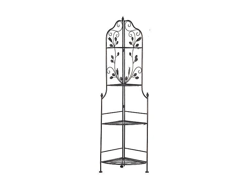 Eckregal SIDERNO klappbar Metall Schwarz