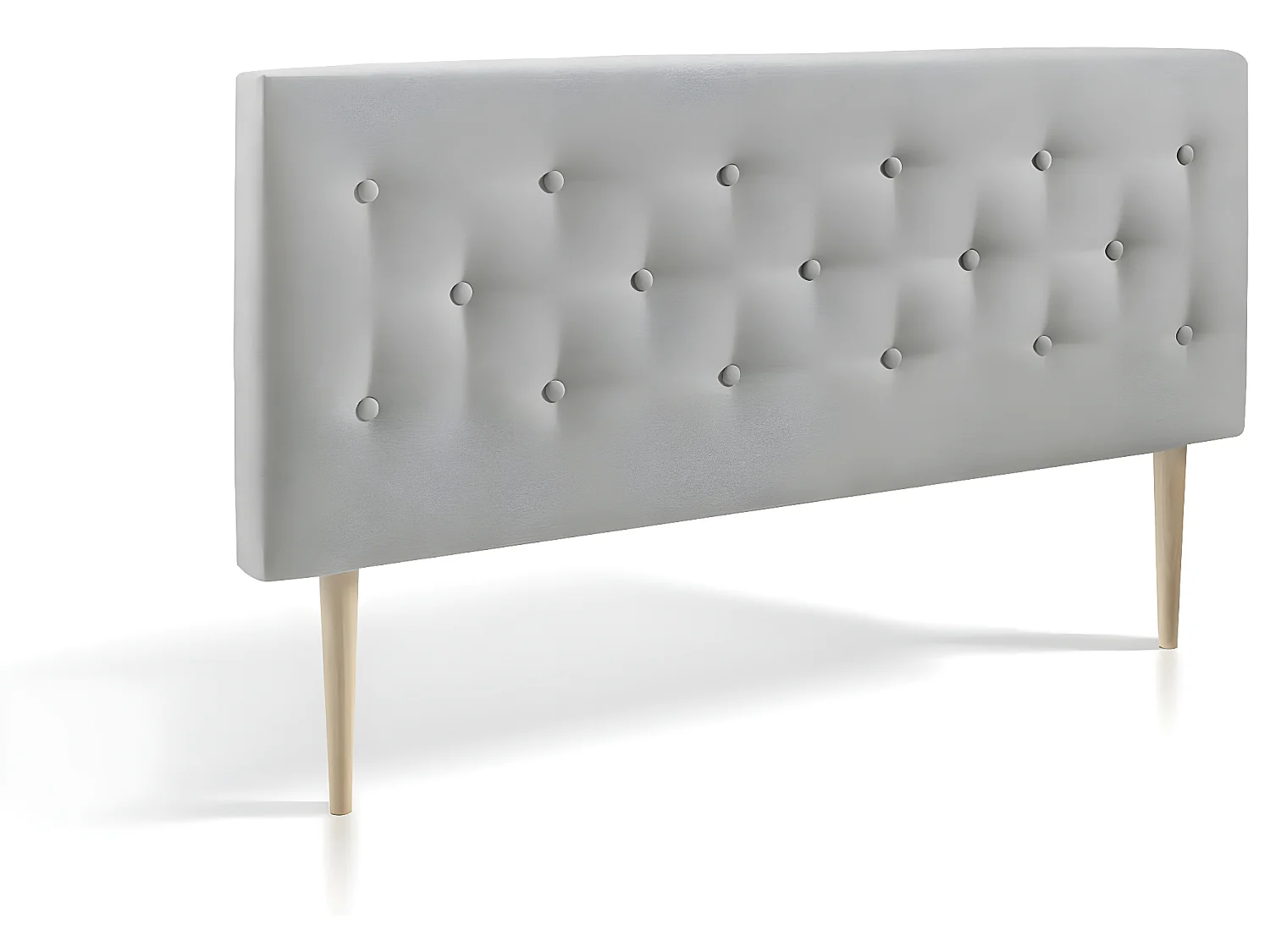 Tête de lit Oslo 140x100 cm, capitonnée Tissu Grey