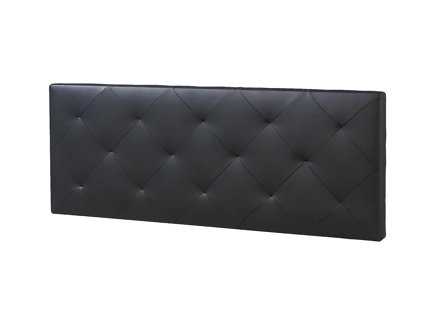 Tête de lit Rombo 160x60 cm Noir, rembourrée de Mousse