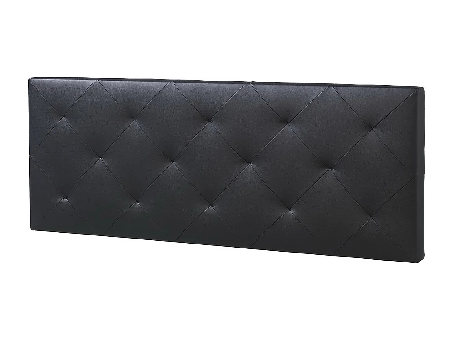 Tête de lit Rombo 160x60 cm Noir, rembourrée de Mousse