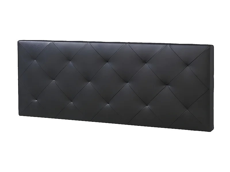 Tête de lit Rombo 160x60 cm Noir, rembourrée de Mousse