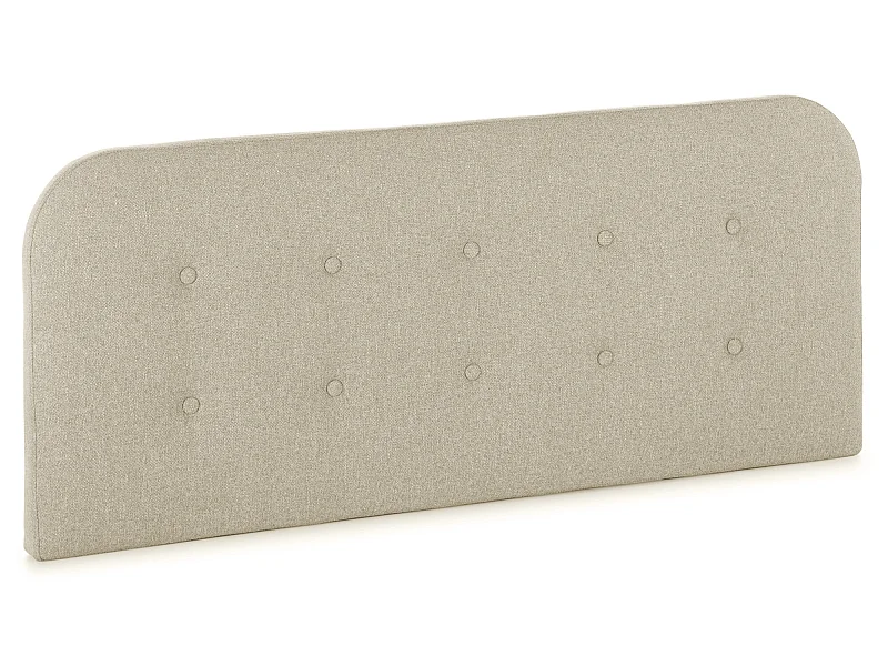 Hoofdeinde gestoffeerd Saona 160x60 cm Kleur Beige, Gewatteerd met Schuim, Knopen in capitoné, 8 cm dik.