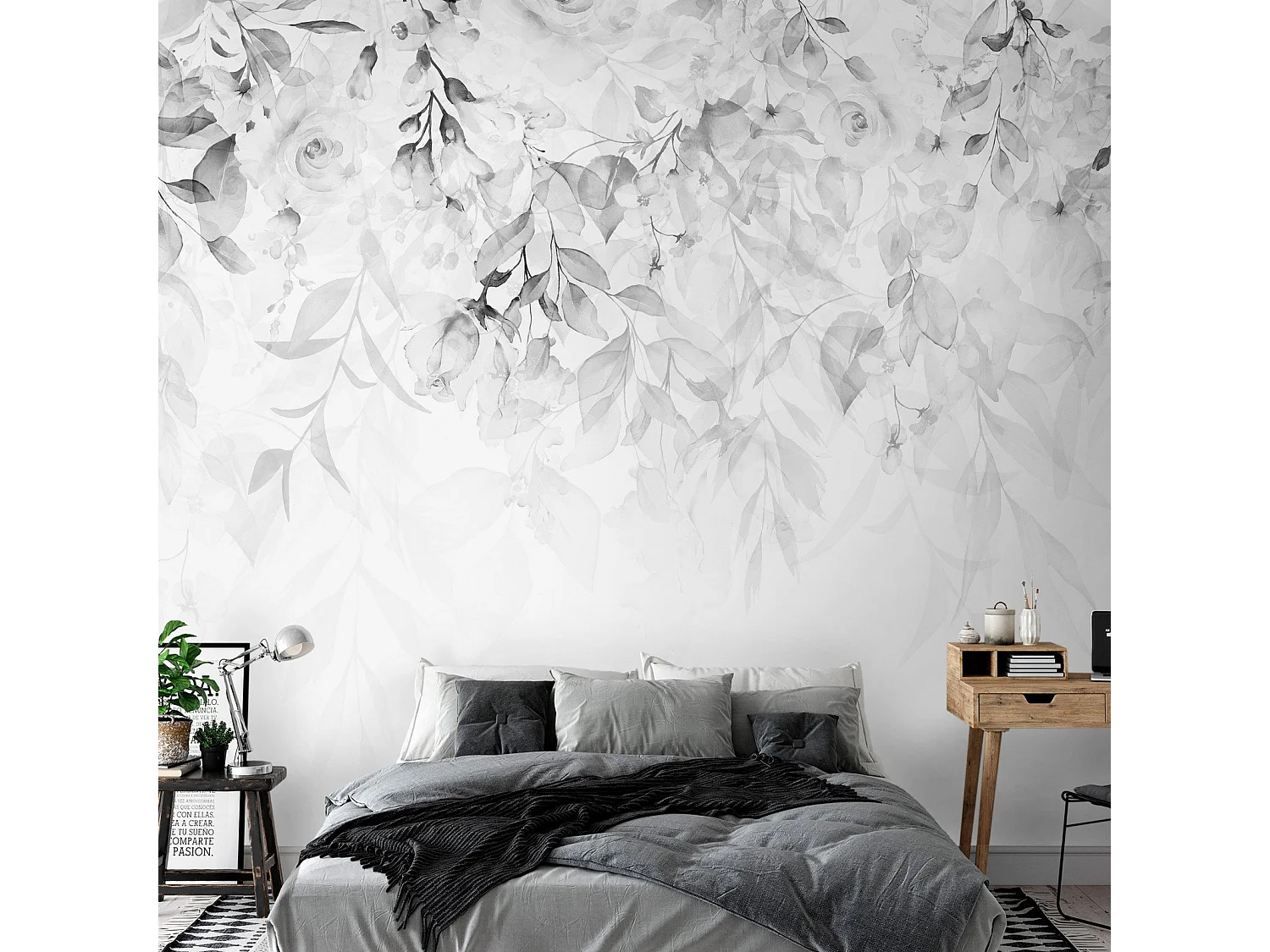 Papier peint adhésif Waterfall of Roses Third Variant - 294 x 210 cm