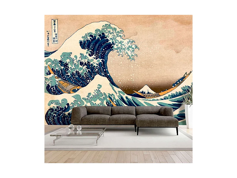 Papier peint adhésif Hokusai, la grande vague au large de kanagawa - 98 x 70 cm