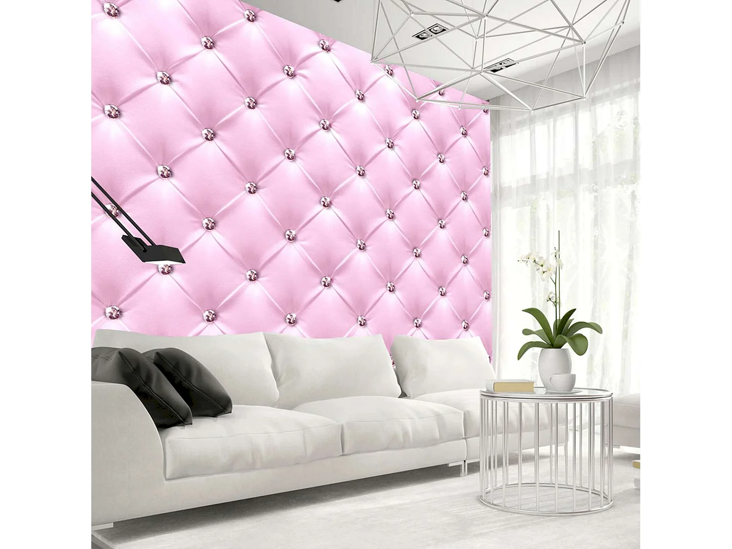 Papier peint adhésif Dame rose - 147 x 105 cm