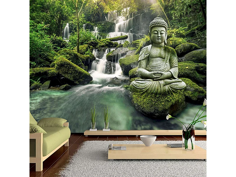 Papier peint adhésif Cascade de l'harmonie - 98 x 70 cm