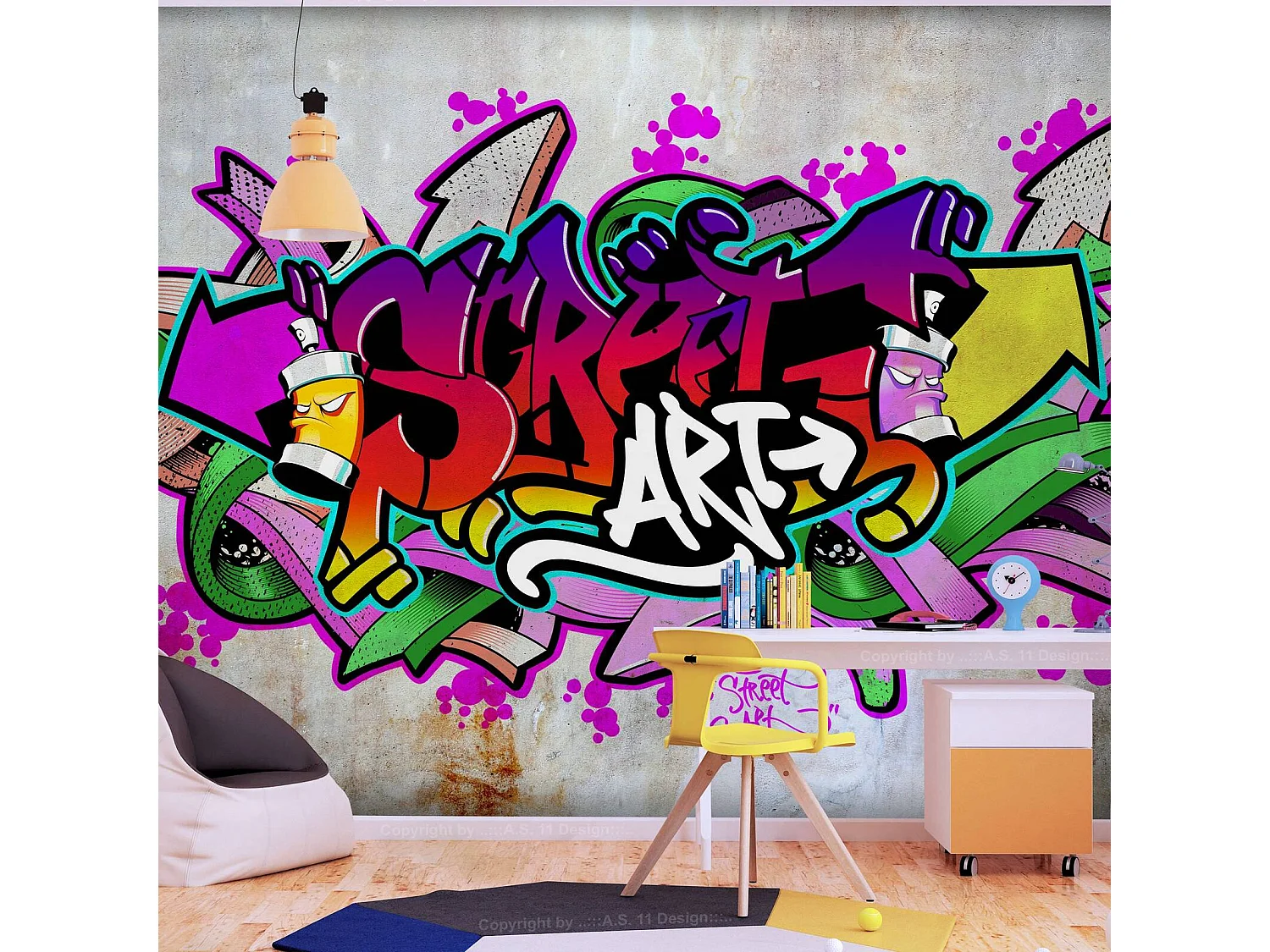 Papier peint adhésif Rue classique - 98 x 70 cm