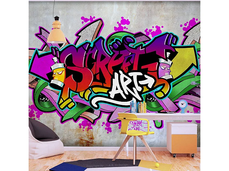 Papier peint adhésif Rue classique - 98 x 70 cm