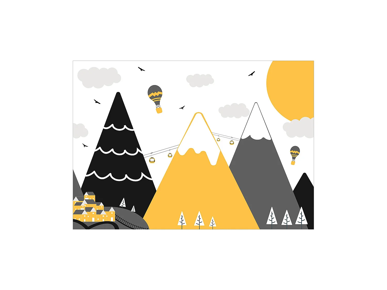 Papier peint adhésif Adventure in the Mountains - 147 x 105 cm