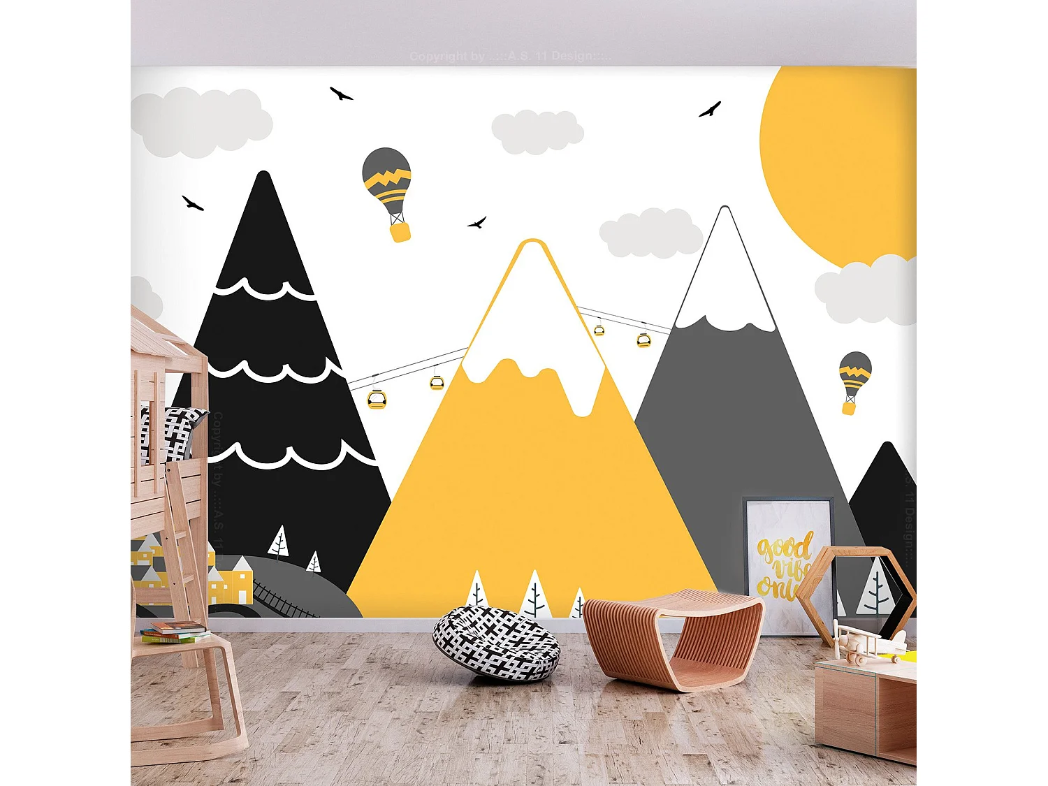 Papier peint adhésif Adventure in the Mountains - 147 x 105 cm