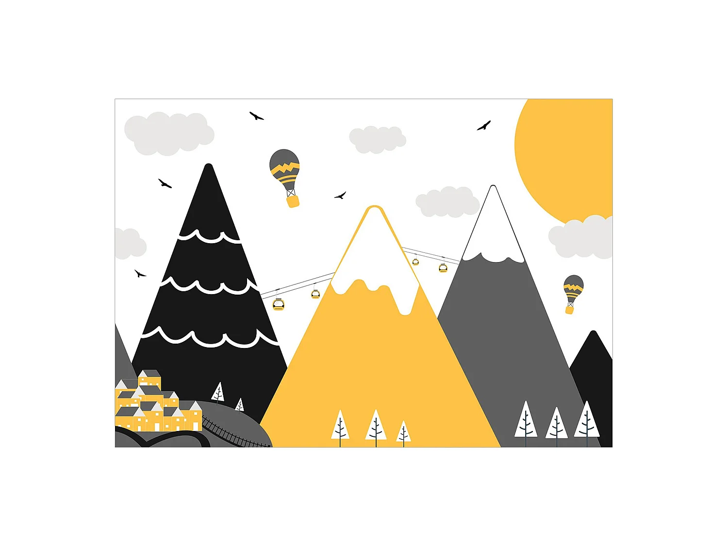 Papier peint adhésif Adventure in the Mountains - 147 x 105 cm