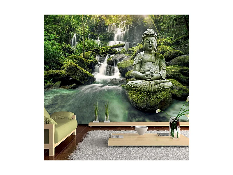 Papier peint adhésif Cascade de l'harmonie - 147 x 105 cm