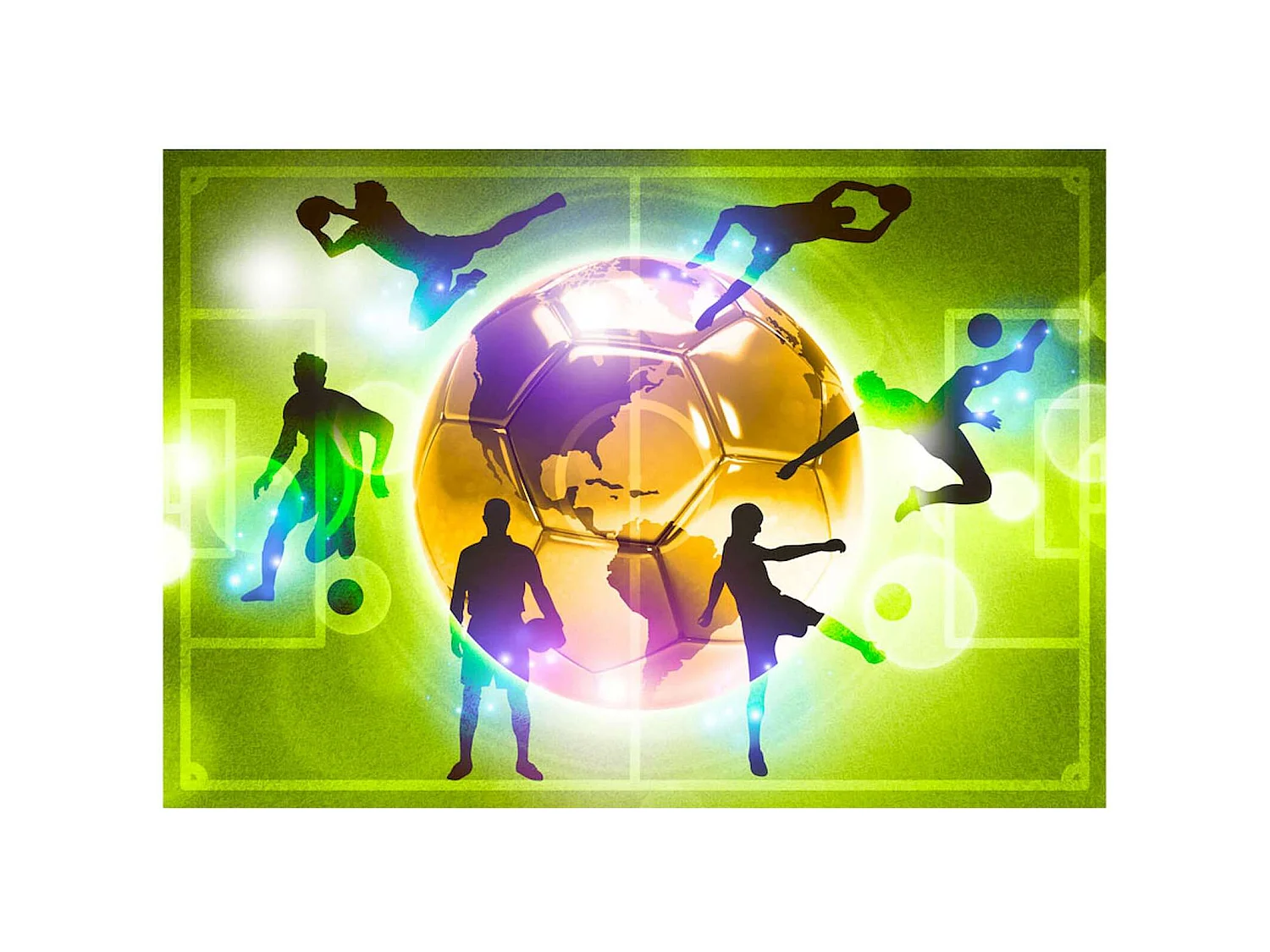 Papier peint adhésif Joueur de foot - 147 x 105 cm