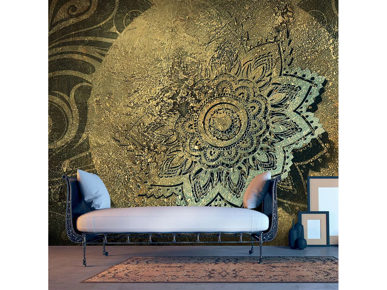 Papier peint adhésif Trésor d'or - 98 x 70 cm