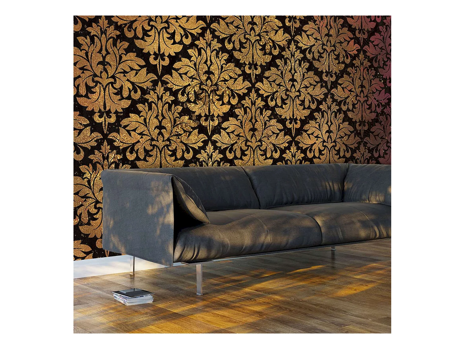 Papier peint adhésif Baroque d'or - 490 x 280 cm