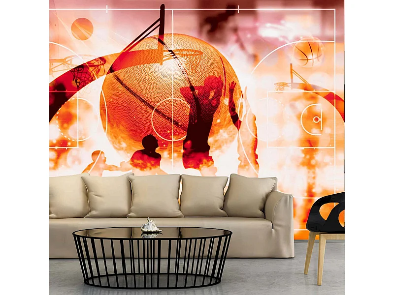Papier peint adhésif Mon sport : le basket - 147 x 105 cm