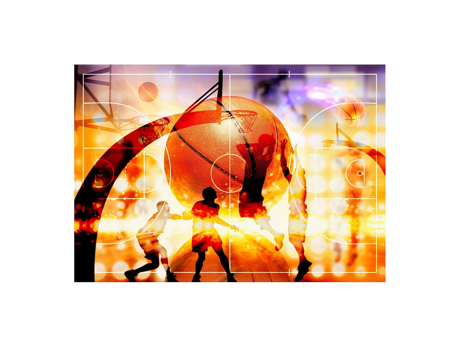 Papier peint adhésif Basketball - 147 x 105 cm