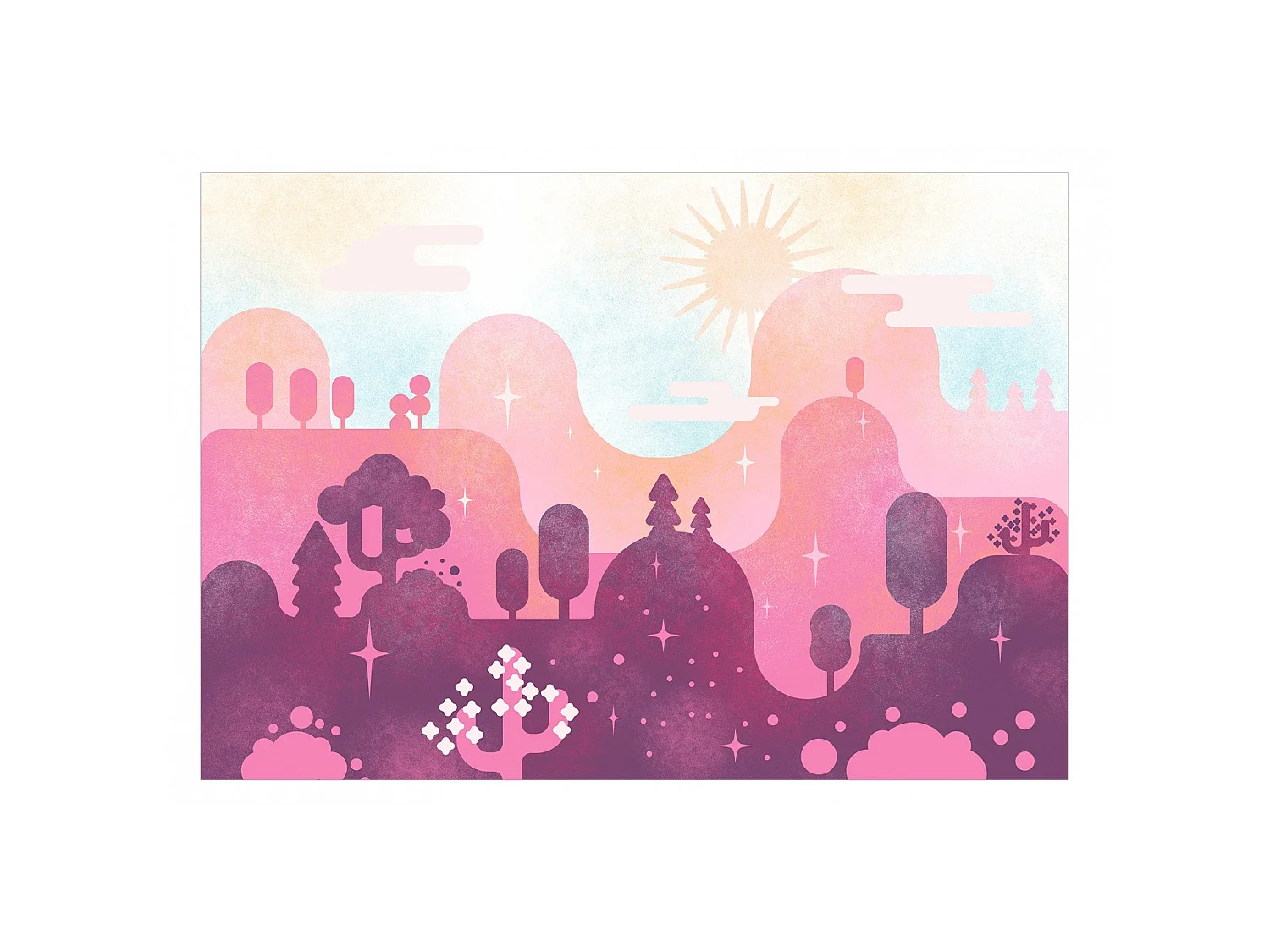 Papier peint adhésif Pays des bonbons - 98 x 70 cm