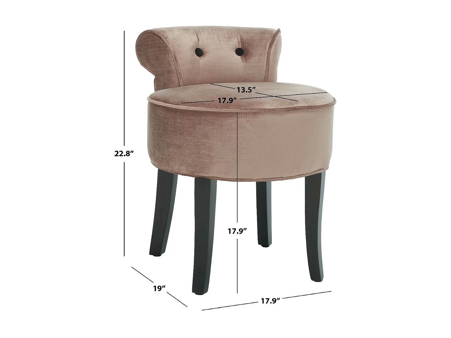 chaise Champagne 48 X 45 X 57.91 cm - Mariann