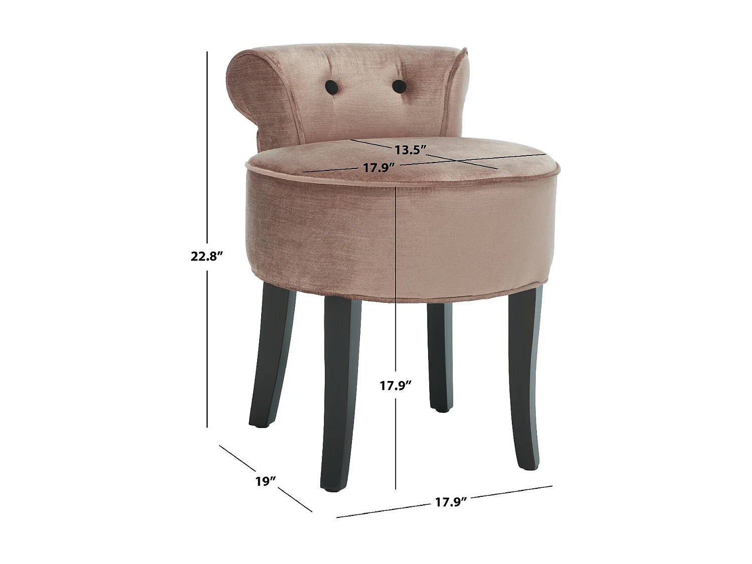 chaise Champagne 48 X 45 X 57.91 cm - Mariann