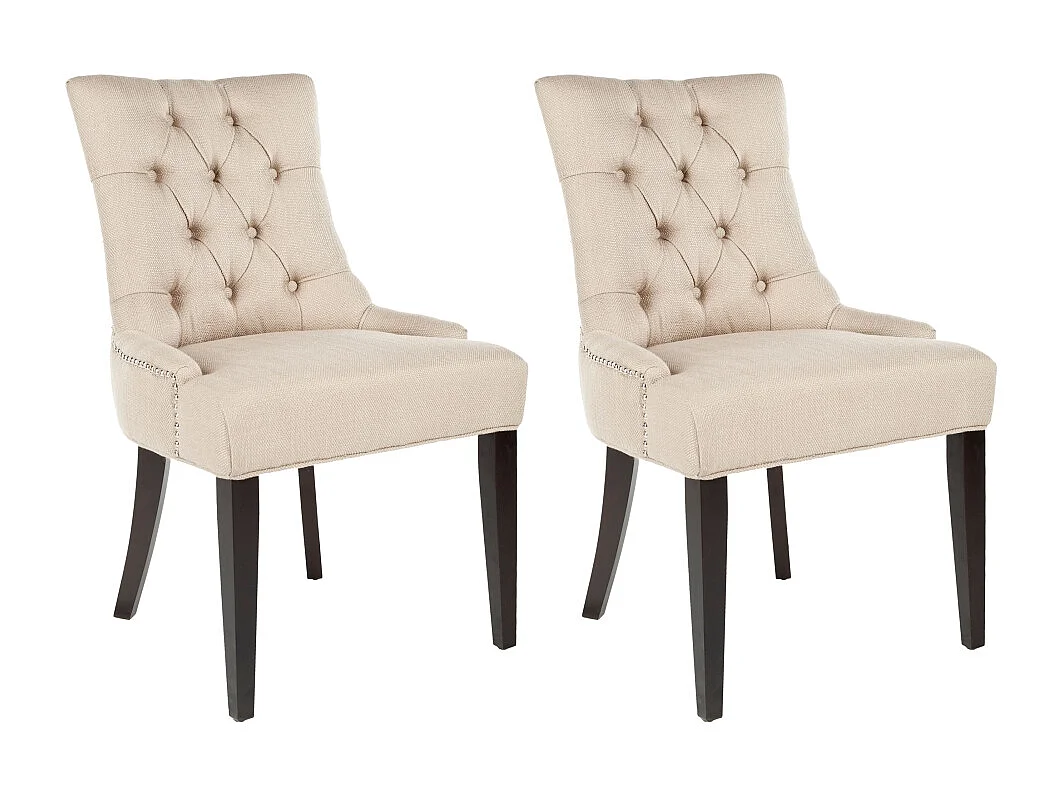 Lot de 2 chaise Beige 55 X 60 X 92.45 cm - Saundra