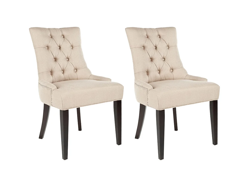 Lot de 2 chaise Beige 55 X 60 X 92.45 cm - Saundra